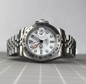 40mm Exploration GMT White w/ Jubilee Band - NH34 Automatic