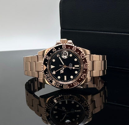 40mm Root Beer GMT Rose Gold Case - NH34 Automatic