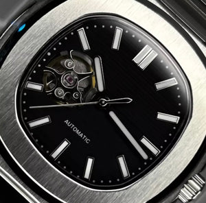 40mm Jumbo Black Open Heart - NH38 Automatic