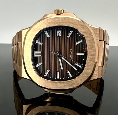 40mm Rose Gold Jumbo Chocolate Dial - NH35 Automatic