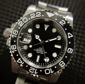 40mm Lefty Black GMT - NH34 Automatic