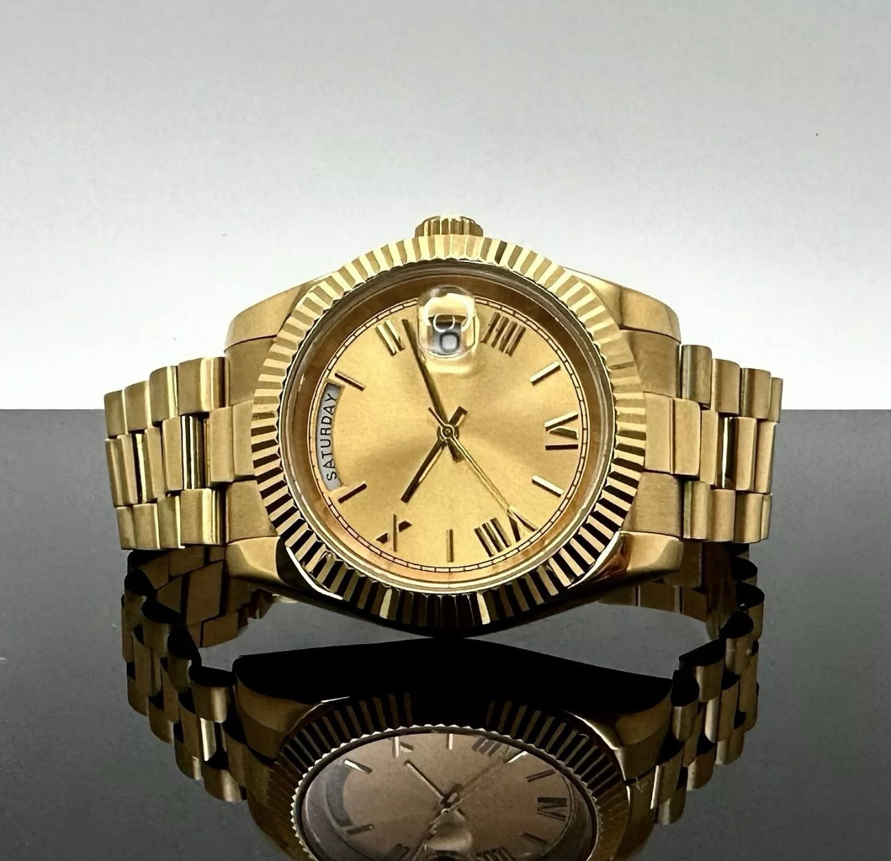 40mm Gold President Champagne Dial - Miyota 8285 Automatic