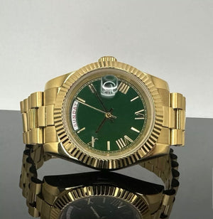 40mm Gold President Green Dial - Miyota 8285 Automatic