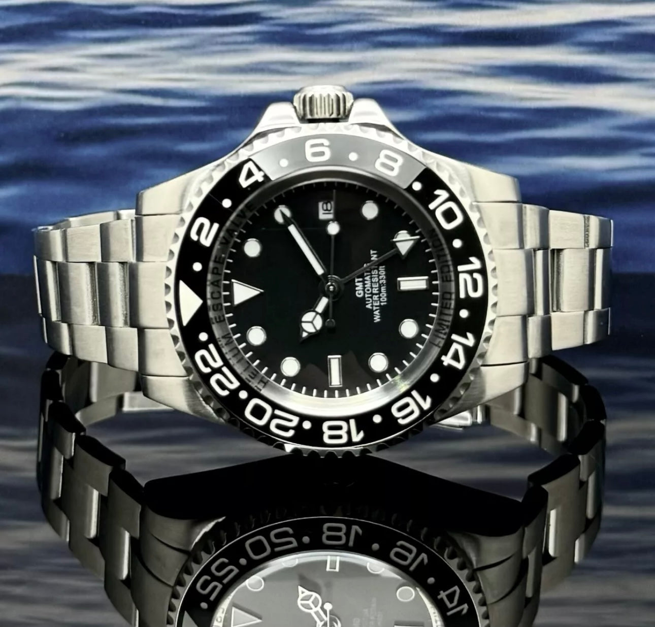 43mm Black SD GMT Hybrid - NH34 Automatic