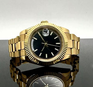 40mm Gold President Black Dial - Miyota 8285 Automatic