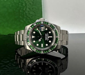 40mm Hulk Emerald Gemstones Sub - NH35 Automatic