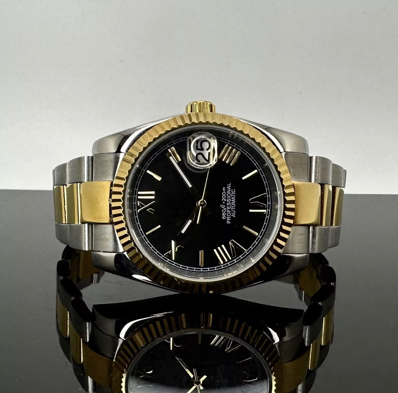 36mm DJ Two Tone Gold Black Dial - NH35 Automatic