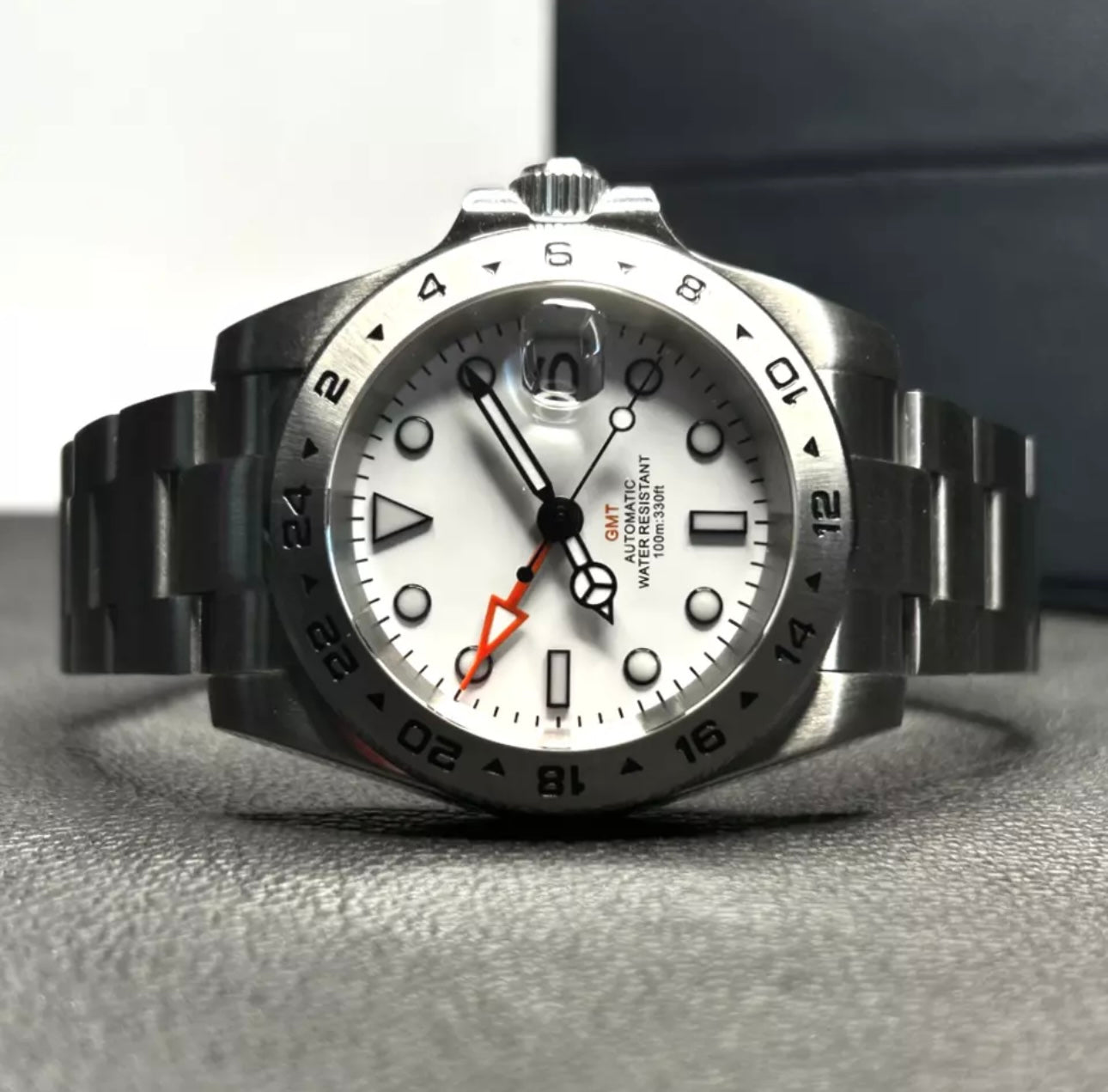 40mm Exploration GMT White - NH34 Automatic