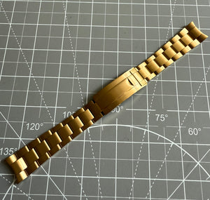 Gold Oyster Band - Fully Brushed - 20mm - Glidelock Clasp
