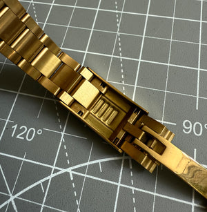 Gold Oyster Band - Fully Brushed - 20mm - Glidelock Clasp