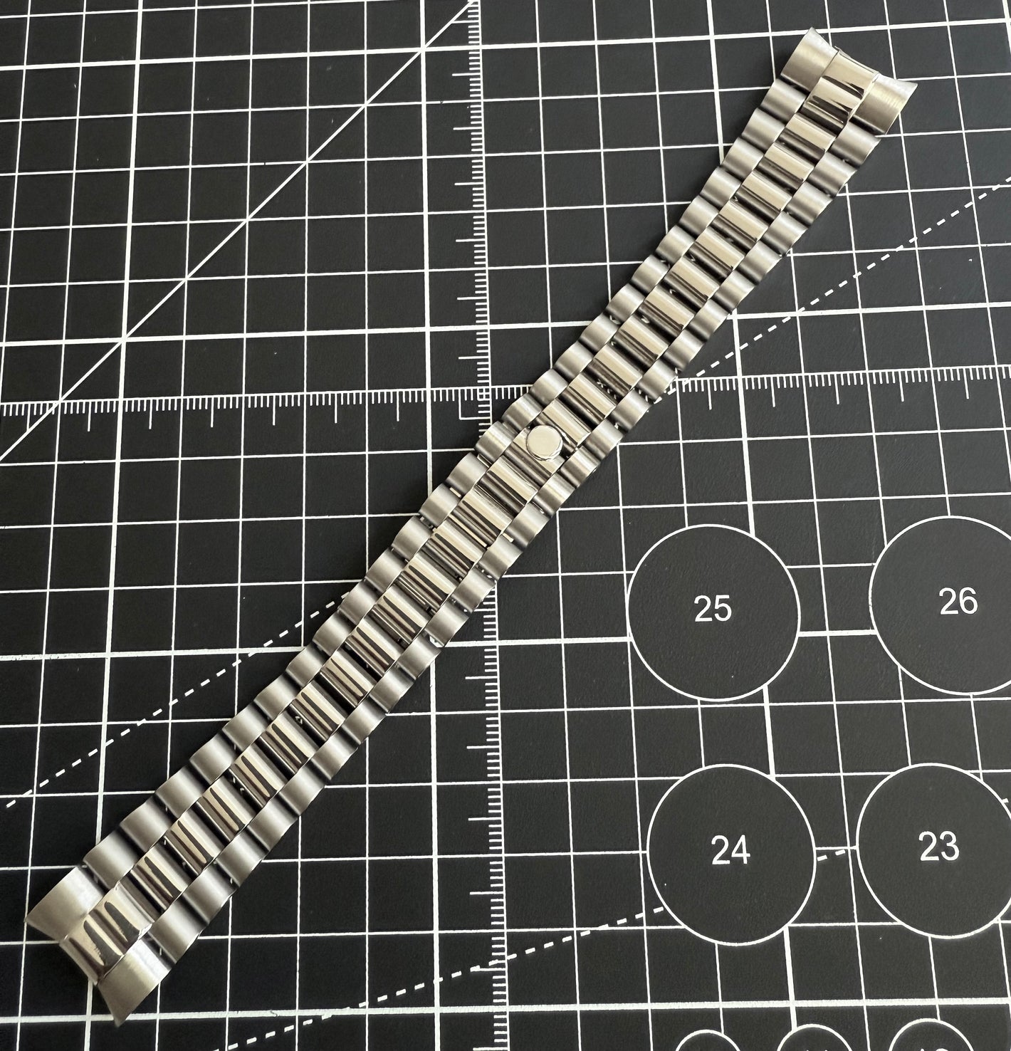 Silver President Band - 20mm
