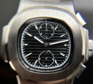 40mm Jumbo Chronograph Black - VK61 Quartz