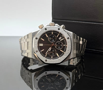 42mm RO Silver Chronograph - VK63 Movement