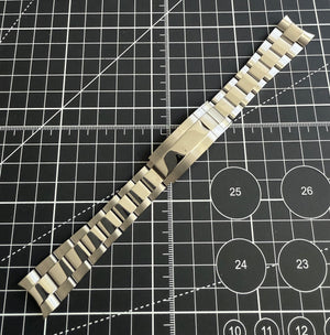 Silver Oyster Band w/ Polished Center - 20mm - Glidelock Clasp