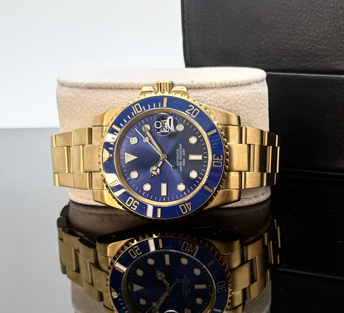 40mm Bluesy Sub w/ All Gold Case & Band - NH35 Automatic