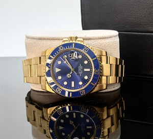 40mm Bluesy Sub w/ All Gold Case & Band - NH35 Automatic