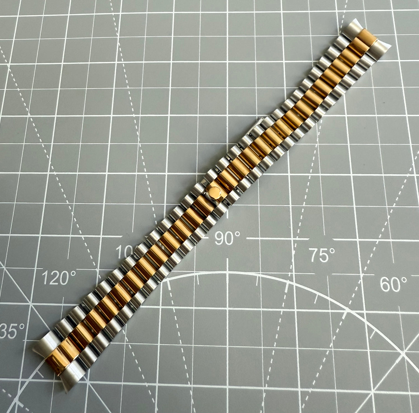 Gold Two-Tone President Band - 20mm