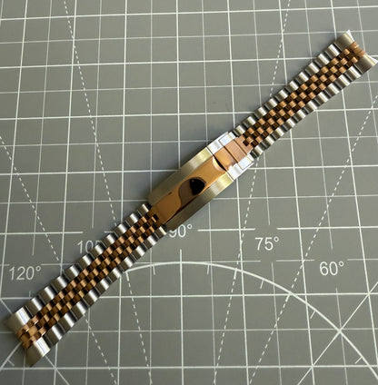 Rose Gold Two-Tone Jubilee Band - 20mm - Glidelock Clasp