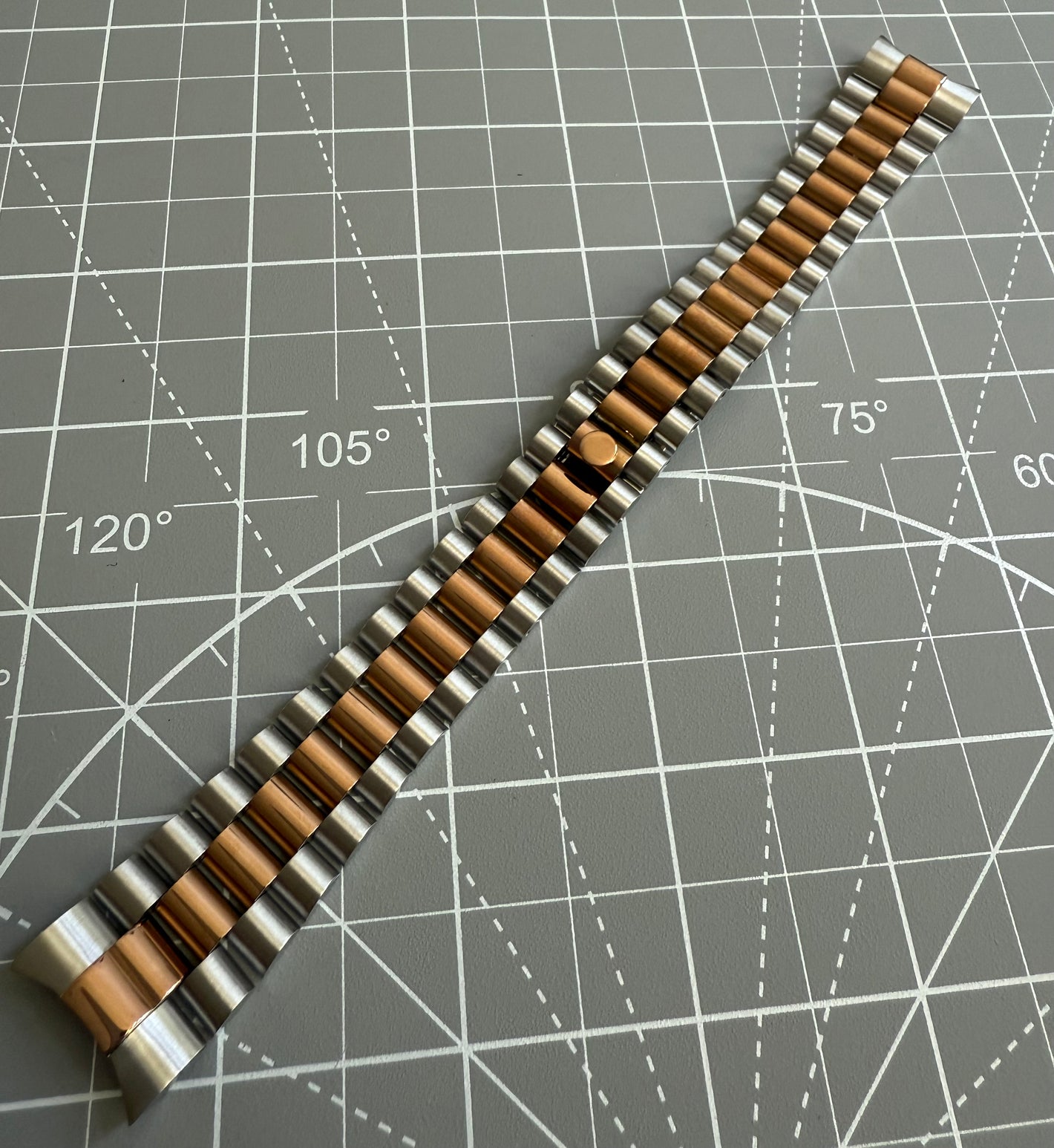 Rose Gold Two-Tone President Band - 20mm