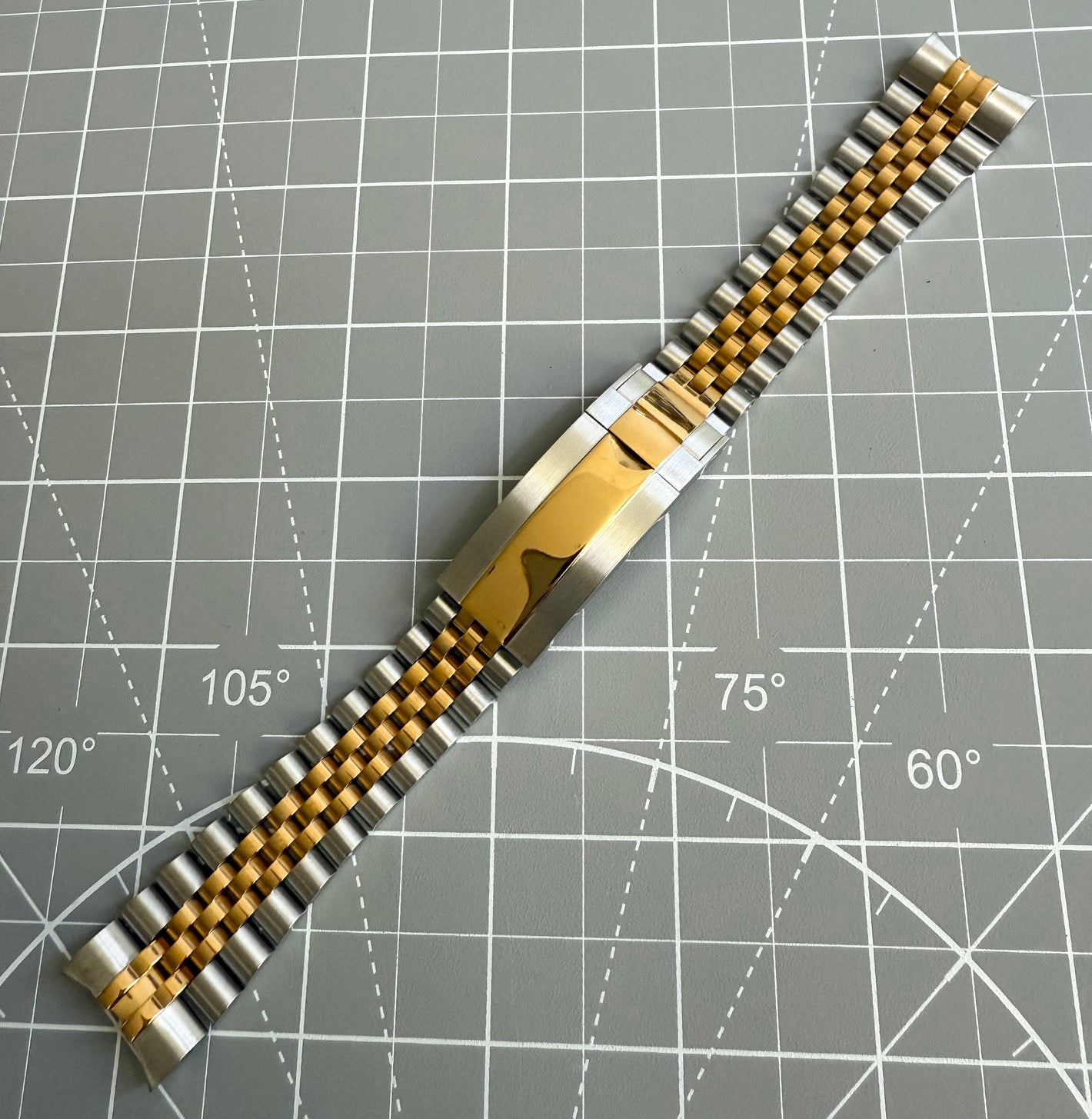 Gold Two-Tone Jubilee Band - 20mm Glidelock Clasp