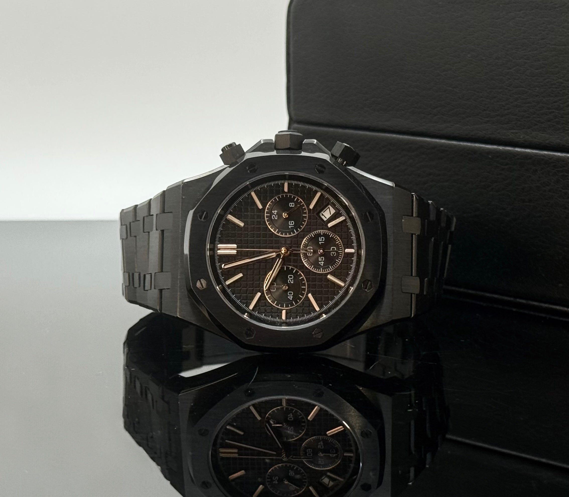 42mm RO Black Chronograph - VK63 Movement