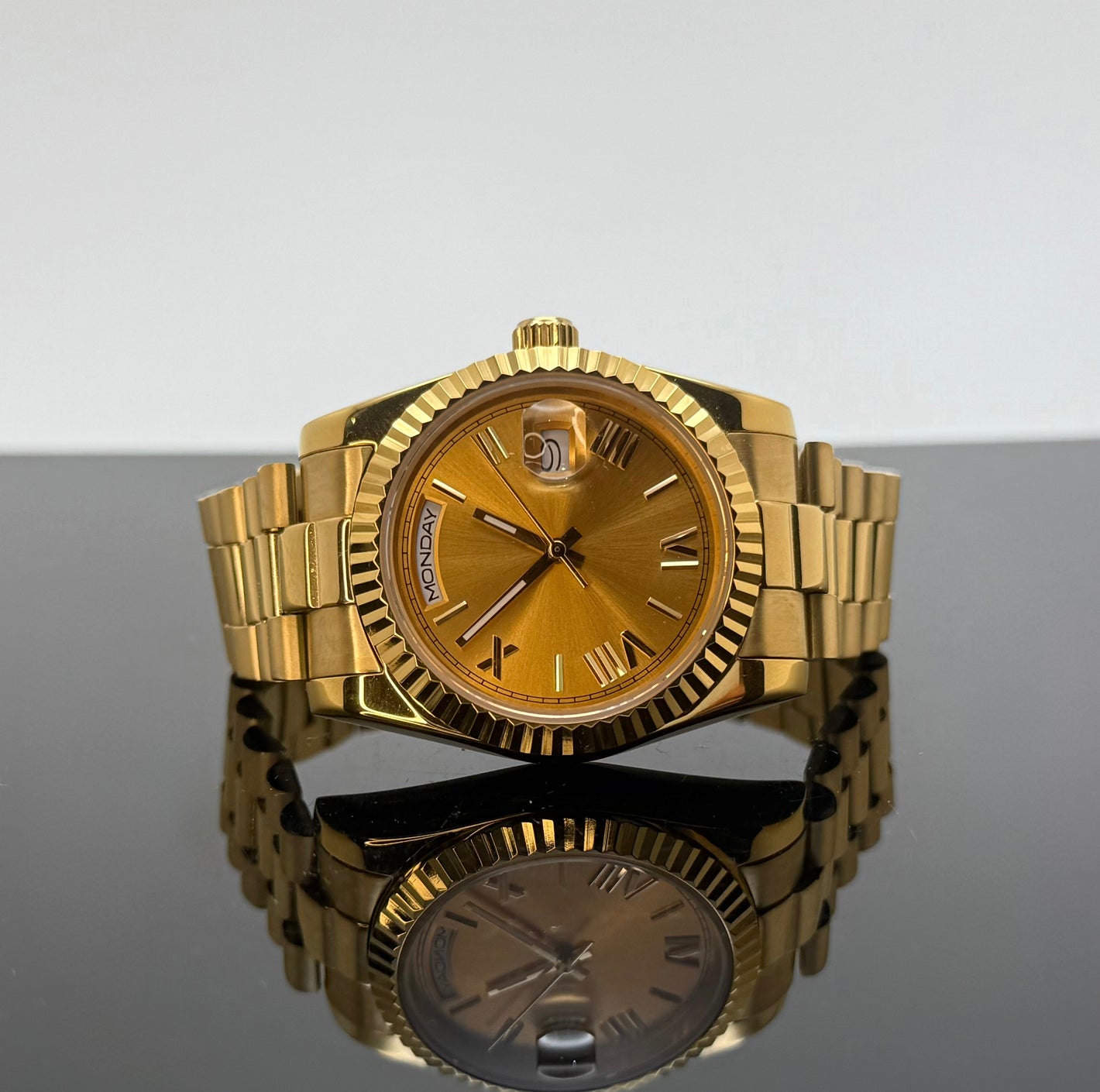 36mm Gold President Champagne Dial - Miyota 8285 Automatic
