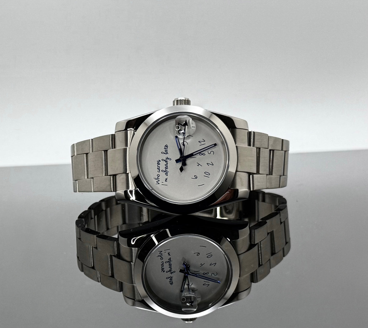 36mm “Who cares I'm already late” mod watch - NH35 Automatic