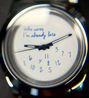 39mm “Who cares I'm already late” mod watch No Date - NH35 Automatic