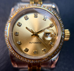 31mm Lady DJ CZ Diamonds Two-Tone Gold - NH05 Automatic