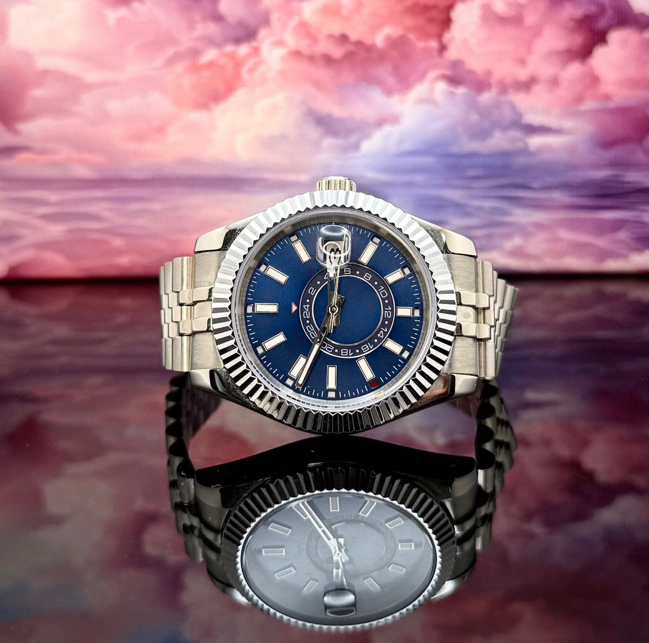 42mm Skies DJ Blue Dial - NH35 Automatic