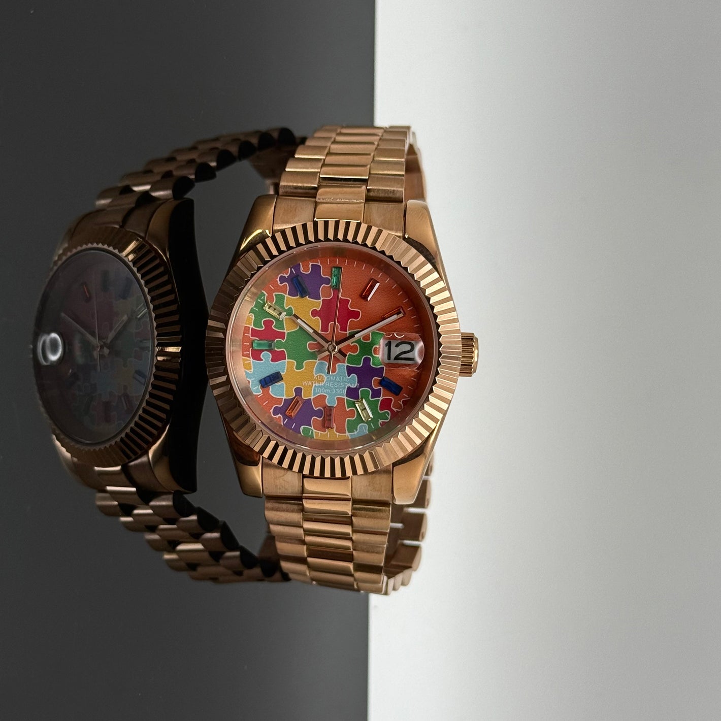 39mm DJ Rose Gold Puzzles - NH35 Automatic
