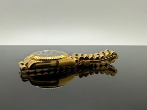 36mm Gold President Black Dial - NH36 Automatic